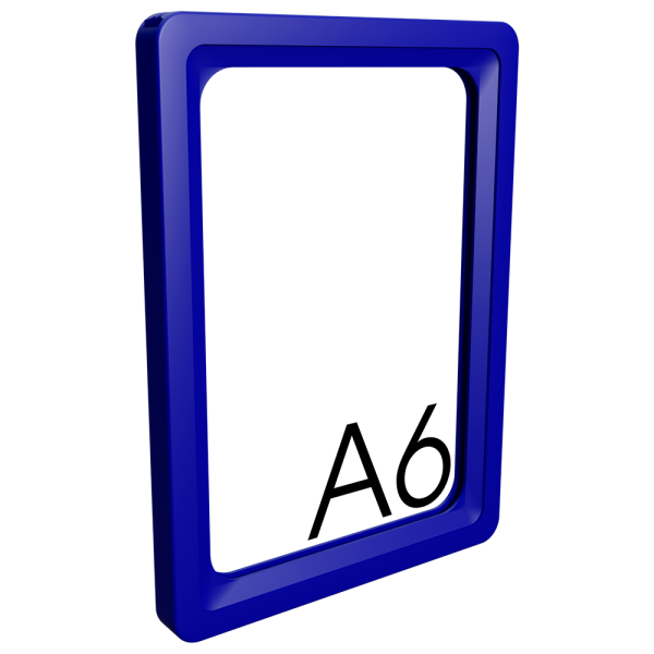 sk_Пластиковая рамка с закругленными углами формата А6 (105х148мм), PF-A6, Синий