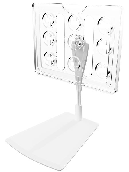 sk_Рамка ТЕХНО А7 прозрачная, белый держатель TECHNO DELI-FOT-SET с иголкой