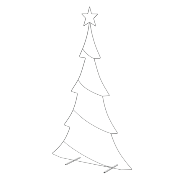 stpos_Ёлка проволочная плоская 1774х1086х300 мм, Глянец, RAL9016 Белый