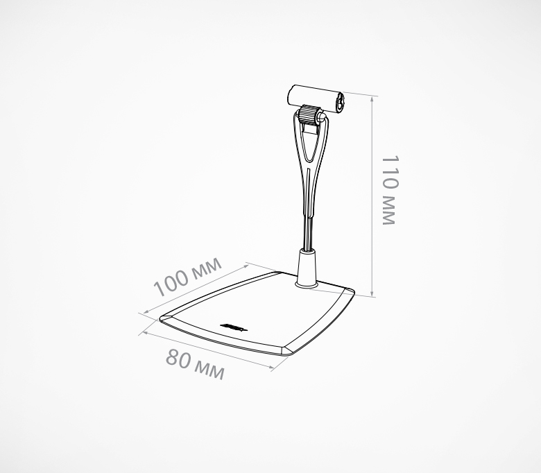 03_Комплект ДЕЛИ настольный с иголкой DELI-FOT-SET, Прозрачный