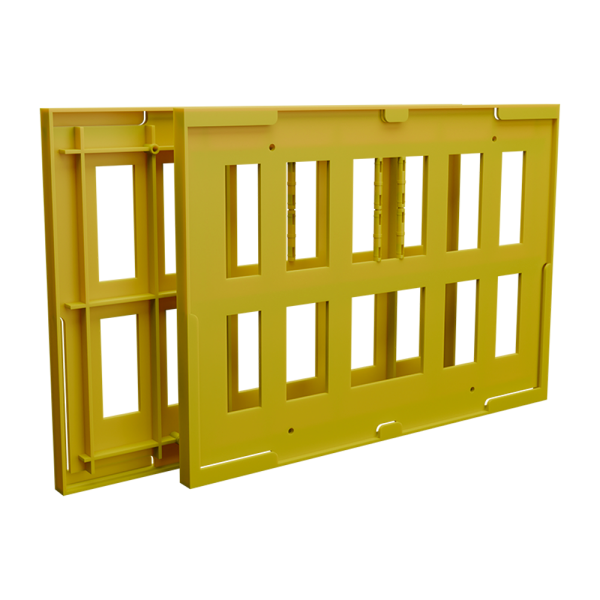 sk_Комплект из 2-х пластиковых рамок на покупательскую тележку TF-A4, Желтый