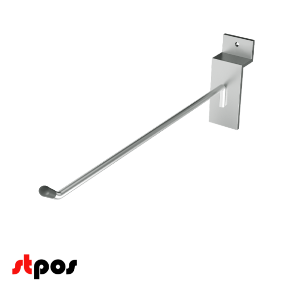 00_Крючок для экономпанели одинарный 250мм, d4,8, хром