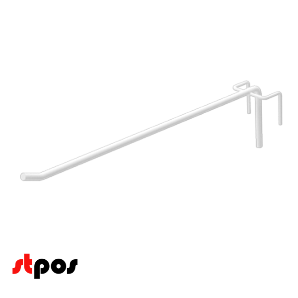 00_Крючок на сетку штыревой 275мм, шаг 50мм, RAL9016 Белый