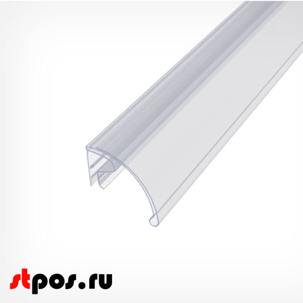 04_Ценникодержатель для крепления на корзины из металлических прутьев KEC39, 1000мм, Прозрачный