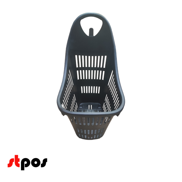 00_Корзина покупательская моноблок BOND 70 л, 4 колеса, Черный