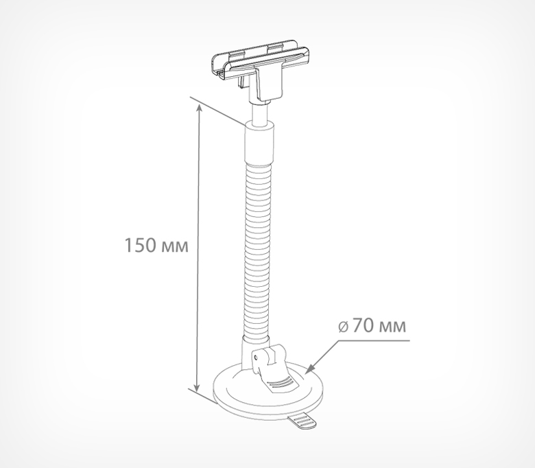 03_Держатель рамки на гибкой ножке и вакуумной присоске SC-FLEX-T