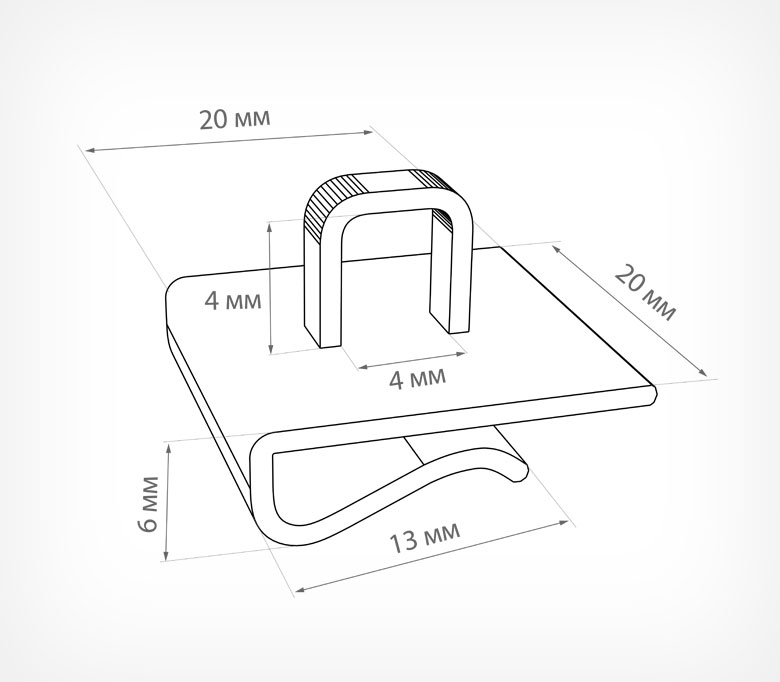 03_Пластиковая петля-клипса CEILING CLIP