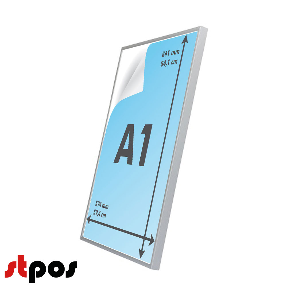 А1_Алюминиевая рамка Нельсон ПН-02 А1 матовое серебро