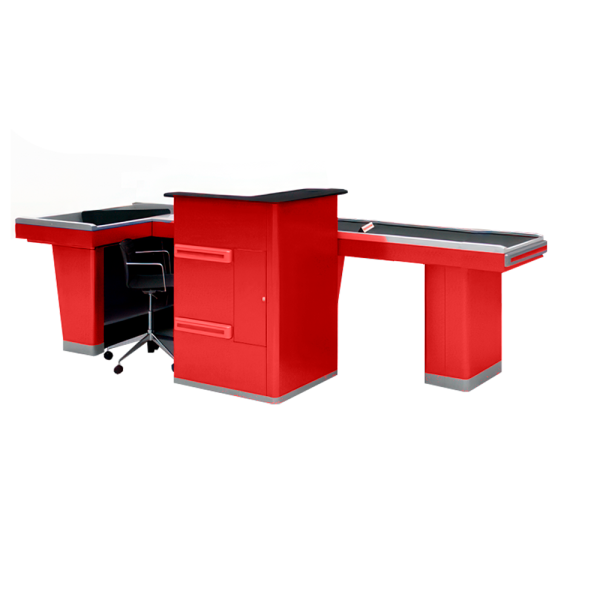 sk_Кассовый бокс Stream-CC-290-Т150 MAX (транспортер150см,шлиф.нерж.,без вырез),RAL3000,Красный,Левый sk_Кассовый бокс Stream-CC-290-Т150 MAX (транспортер150см,шлиф.нерж.,без вырез),RAL3000,Красный,Левый