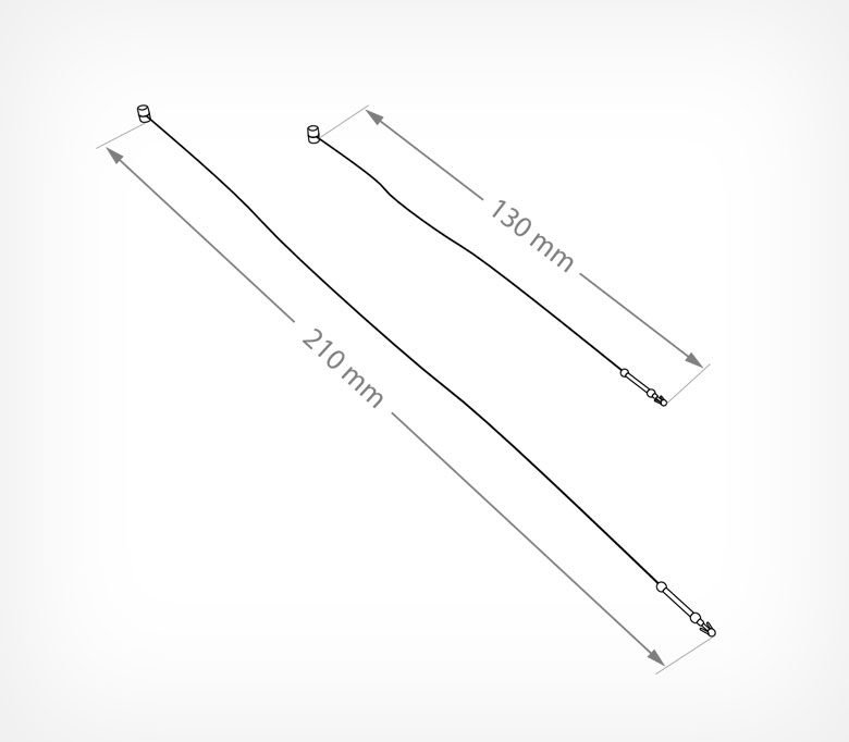 02_Хомутик для подвешивания LS-FIX (500 шт) 210мм, Прозрачный