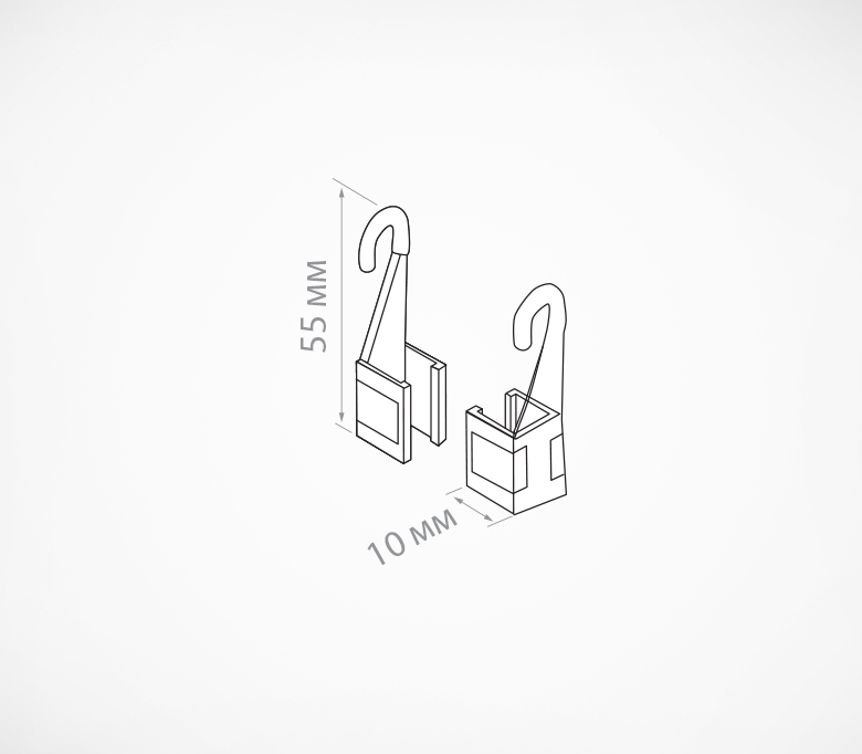 03_Крючок для подвешивания рам с неподвижным основанием F-CLIP А6-А3