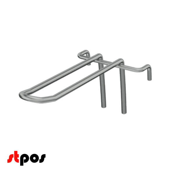 02_Крючок на решетку двойной 100мм, покрытие цинк-хром, d4, шаг 70