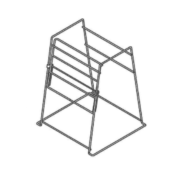sk_Подставка для корзин 30л, верх 427х275мм, низ 513х488мм, оцинкованная сталь