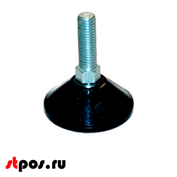 00_Ножка регулируемая 11221060.HL, резьба М10, цвет черный, пластик