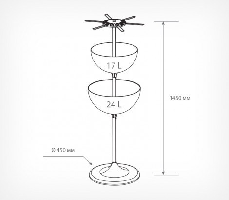03_Схема дисплея UNIBOWL-17-24-HP-6, 24 л, 17 л, Белый