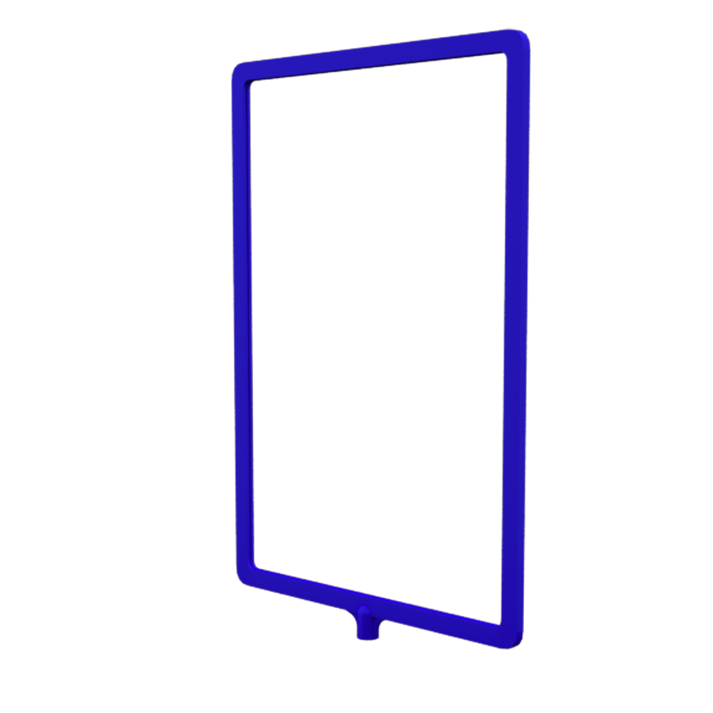03_Пластиковая рамка А4 с интегрированным Т-держателем PFT-A4, под крепление диаметром 9мм, Синяя