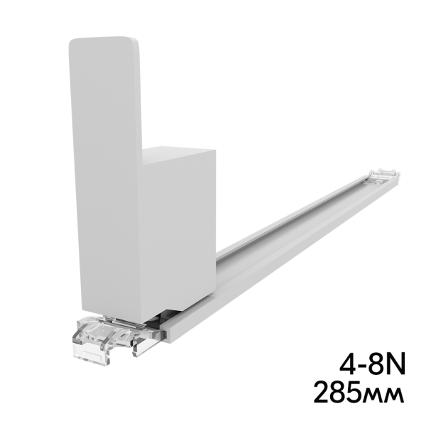 sk_Пружинный толкатель 15х68мм FORTA SLIMA-0 4-8N, 4-8 ньютона, без ограничителя, 285мм, серый