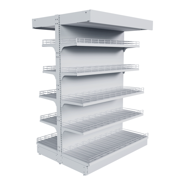 sk_НАБОР стеллаж 25 70 ГЛУХОЙ островной 1900х1330х500 10 полок, ограничители, разделители, ценник