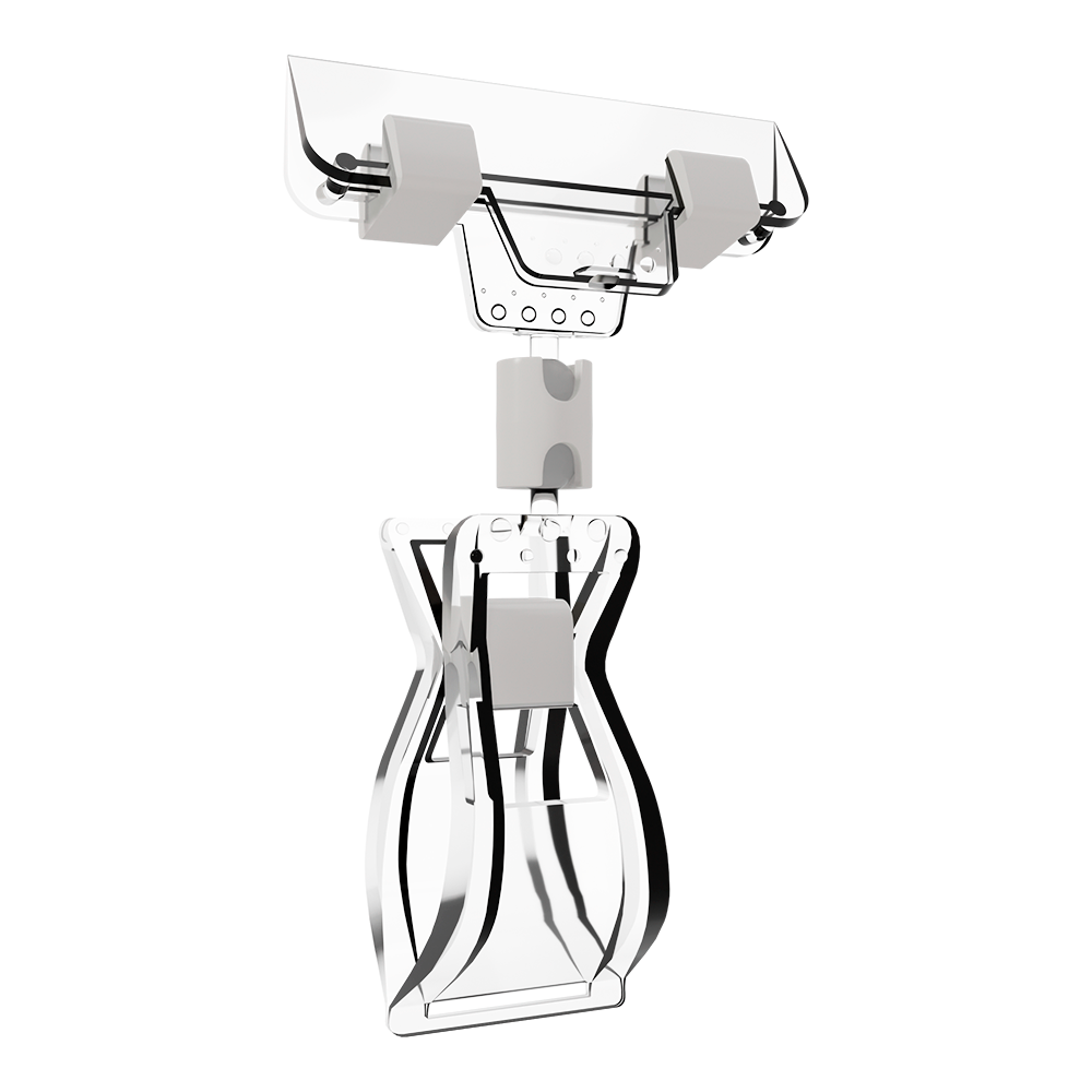 sk_Держатель универсальный на прищепке с узким зажимом, высота ножки   0мм CARDCLAMP-SLIM, Прозрачный