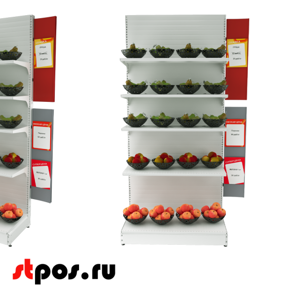 01_Прайсборд пластиковый для размещения ценников и постеров А4, А5 INDEX, Серый