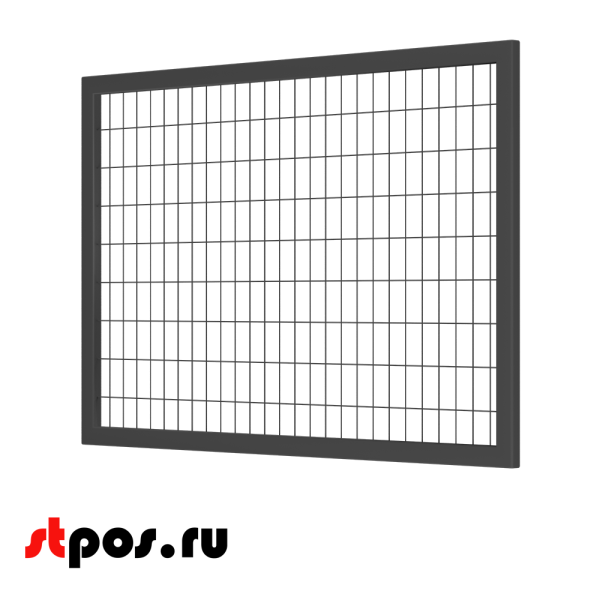00_Секция производственная, сетчатая 1300х1000, d-3 мм, ячейка 50х100 мм, окрашенная