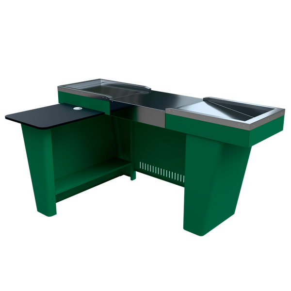 sk_1_Кассовый бокс Stream M-150N v3.0 (шлиф.нерж,вырезы под ДЯ,МК 2Т,глуб.накоп)RAL6029,Зеленый,левый