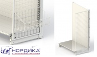 Торцевая панель с корзинами Торговое оборудование