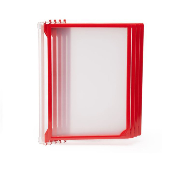 01_Система перекидная настенная 5 отделений А4 красная