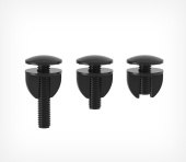 Пластиковый винт и гайка с ушками VIKING SCREW, 25 мм, Черный