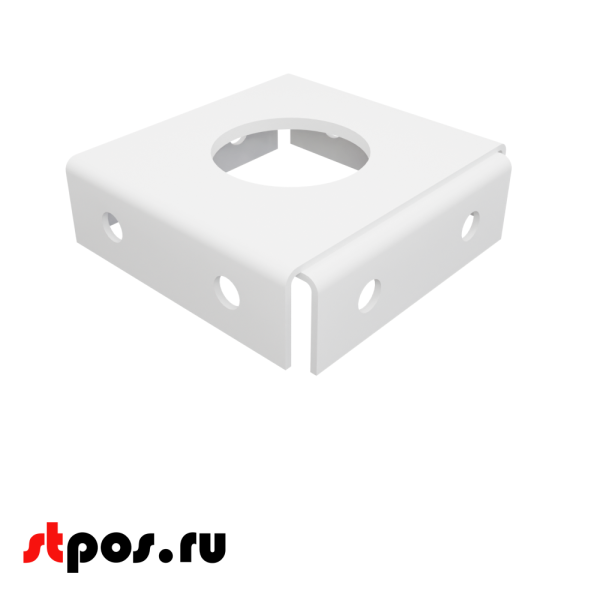 00_Кронштейн 144 ячейки для крепления Скобы 144, RAL9016, Белый