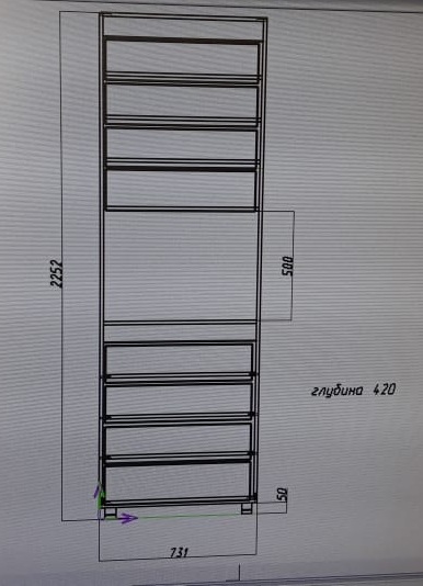 3_Диспенсер напольный сигаретный 8 полок 10 линий с нишей (1120 пачек)