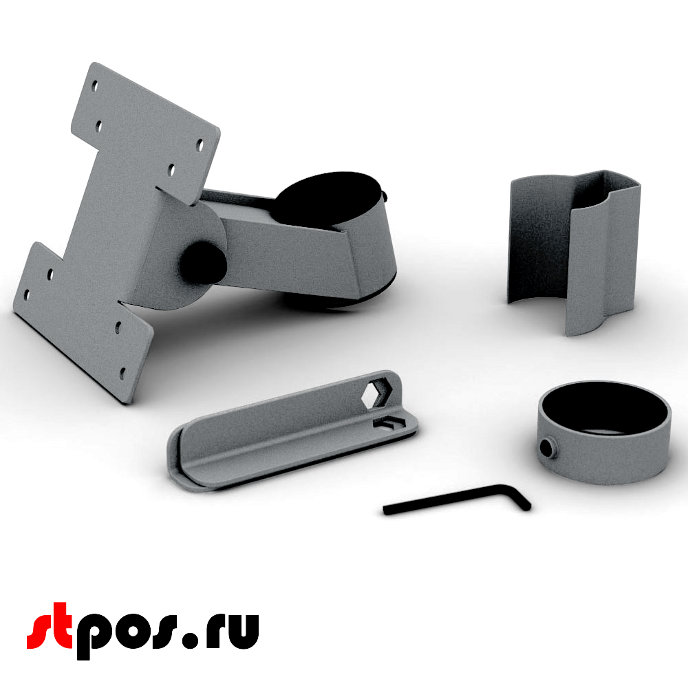 sk_Кронштейн для монитора компактный, Муар, RAL9006 Серый