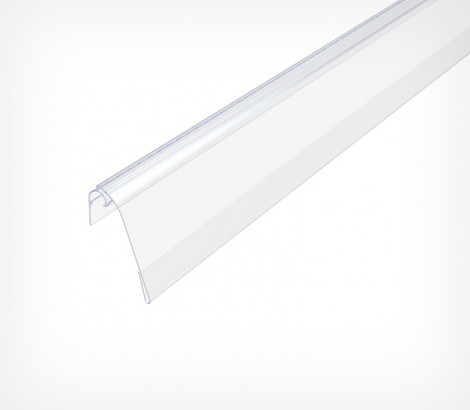 01_Ценникодержатель для сетчатых полок NS39, высота 39 мм, ширина 1000 мм, цвет прозрачный