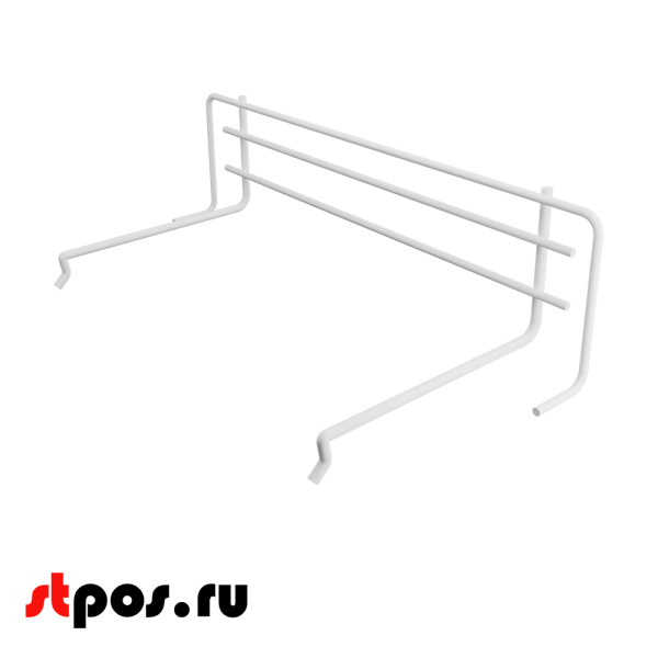 00_Ограничитель боковой для полки крашеный Белый