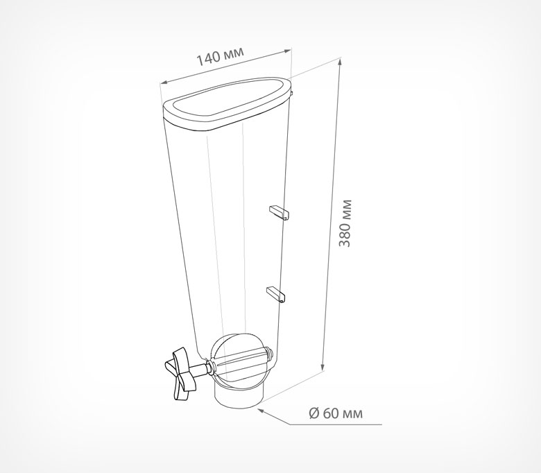 06_Гравитационный диспенсер с литым корпусом DIAMOND