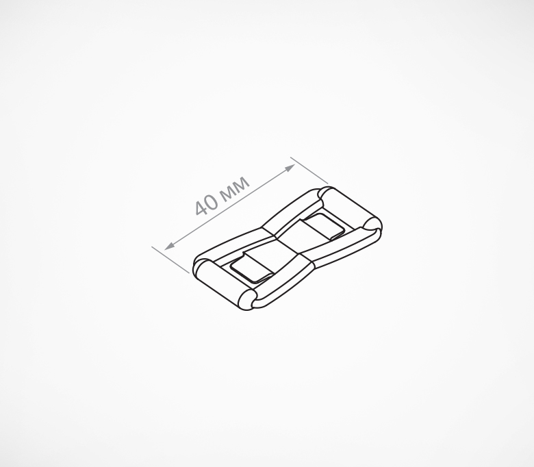 03_Кронштейн соединительный DELI-UNBO 40мм, Прозрачный