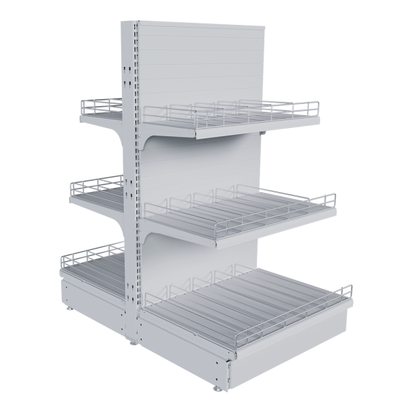 sk_НАБОР стеллаж 25 70 ГЛУХОЙ островной 1200х665х500 6 полок, ограничители, разделители, ценник