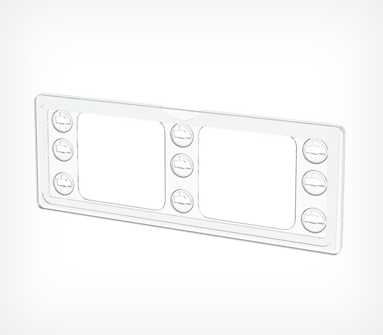 01_Рамка пластиковая серии ТЕХНО МИНИ формата 14 А4 TM 14 А4, Прозрачный