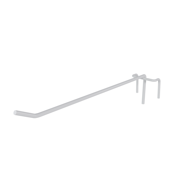 sk_Крючок на сетку (решетку) одинарный 250мм, RAL9016 Белый, d5, шаг 50