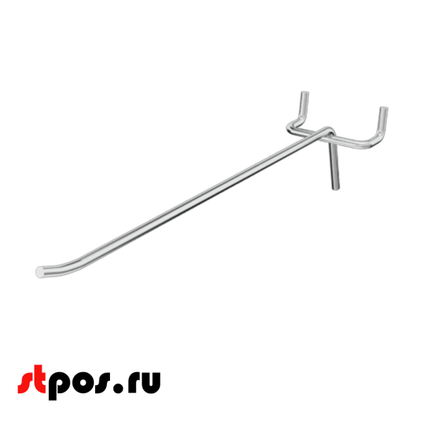 02_Крючок для перфорации одинарный 300мм, цинк-хром, d4, шаг 45