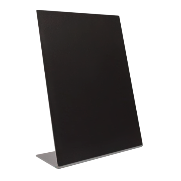 sk_Ценник А4 меловой из ПВХ 3мм L-образный вертикальный 210х300мм, Черный