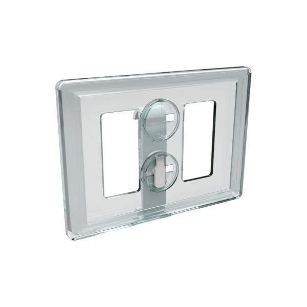 sk_Рамка ТЕХНО А8 прозрачная, белый держатель TECHNO PRICER CLIP