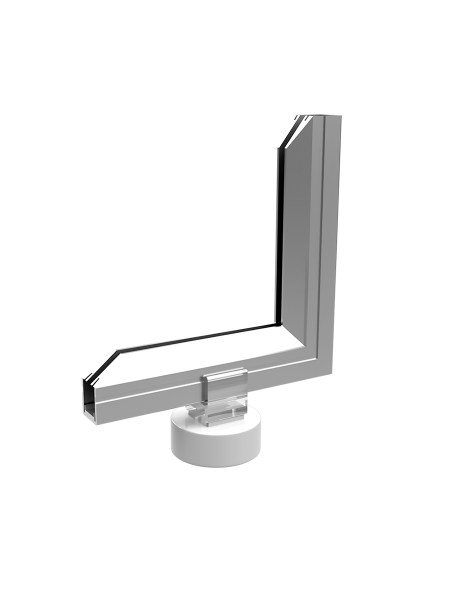 stpos_Алюминиевый держатель вывески на магнитах  ALU-BOARD-MGT (комплект 2 уголка+2магнита), Серебристый