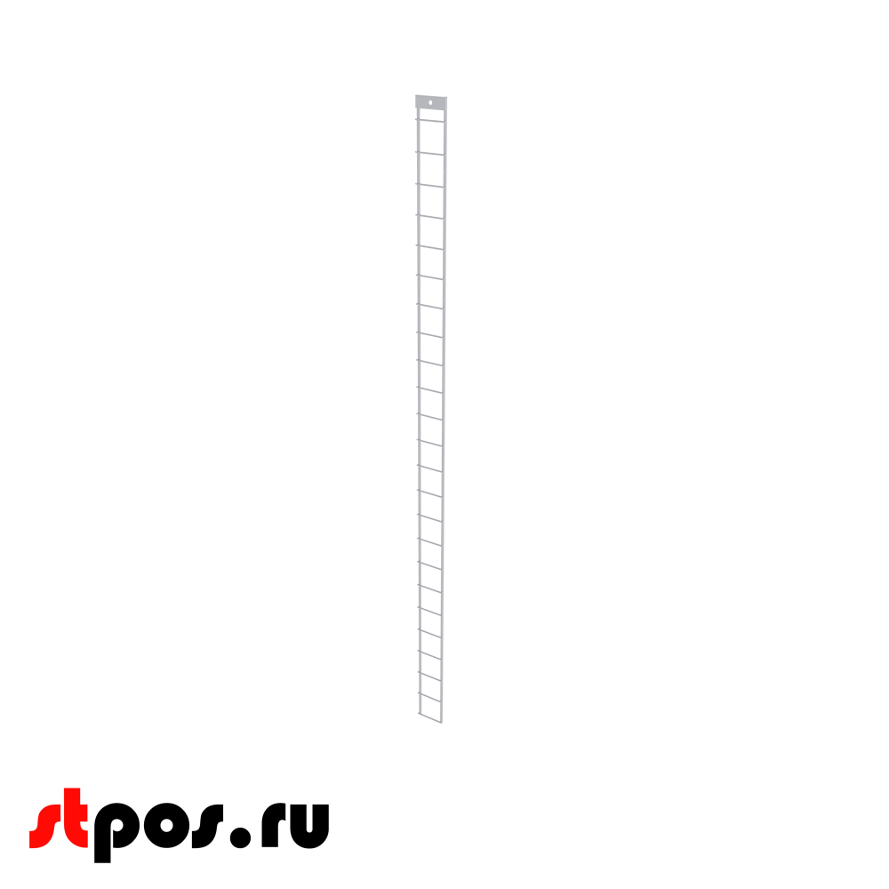 00_Рамка с планкой для навески крючков 1200x55мм, RAL9016, Белый