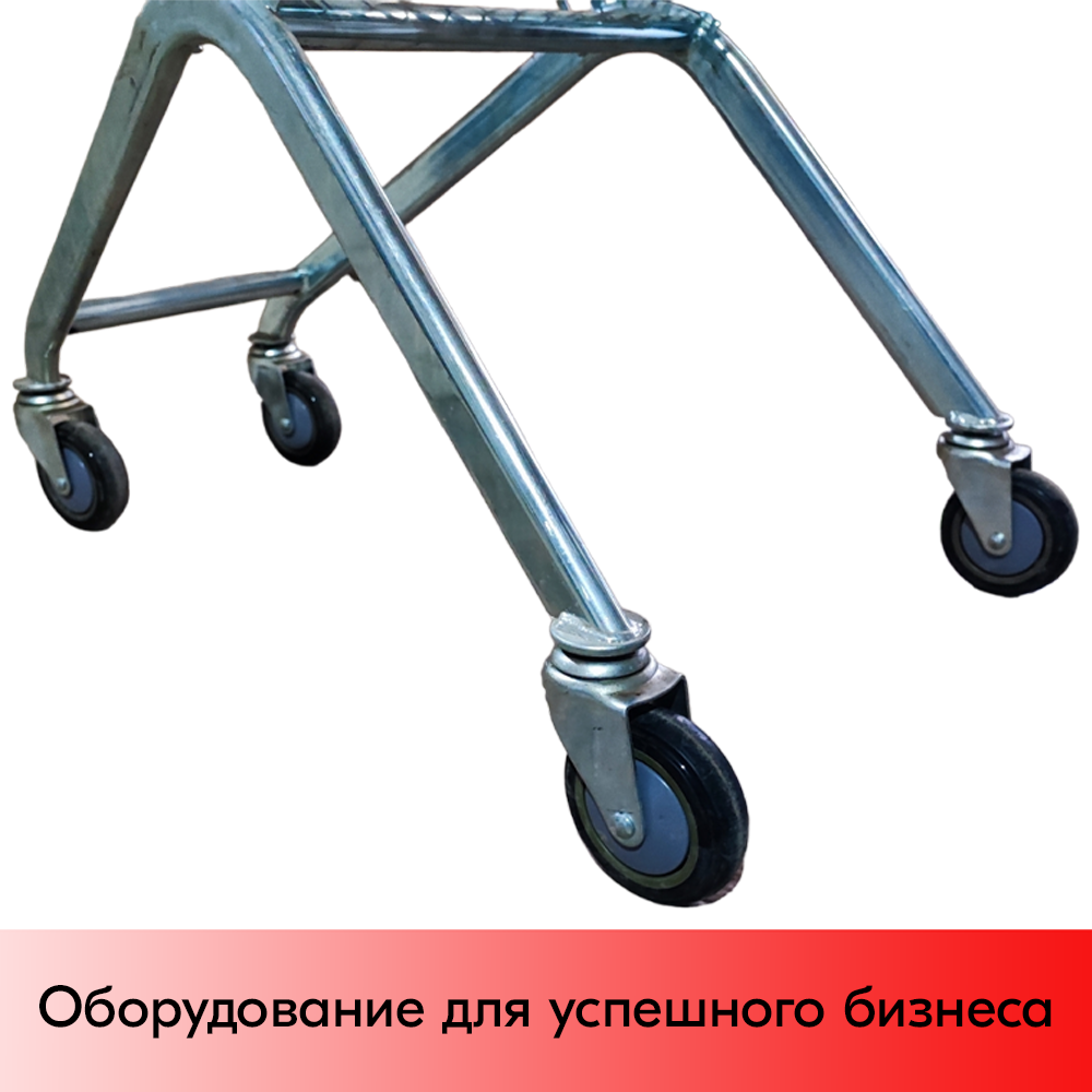 07_Тележка покупательская 100 литров, цинк+лак, c детским сидением (европейский тип), Зеленый