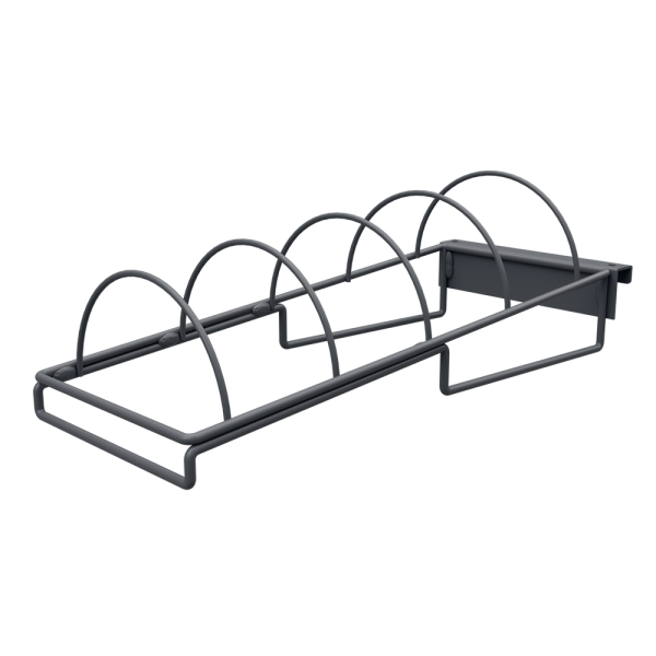 sk_Тарелкодержатель 400 мм на штангу 40х20 мм, 4 секции, Матовый, RAL7024 Серый