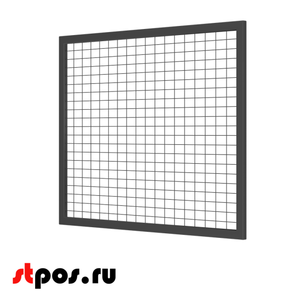 00_Секция производственная, сетчатая 1300х1200, d-3 мм, ячейка 50х75 мм, окрашенная