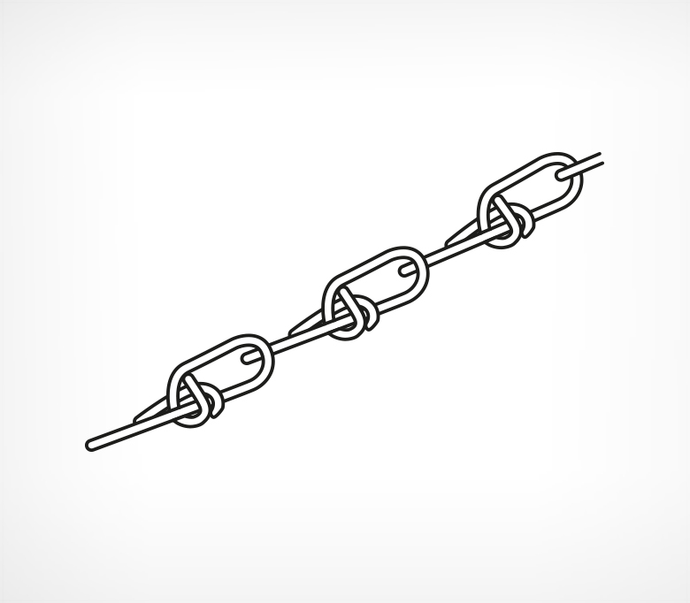 04_Цепочка металлическая для подвешивания CHAIN, намотка 30м