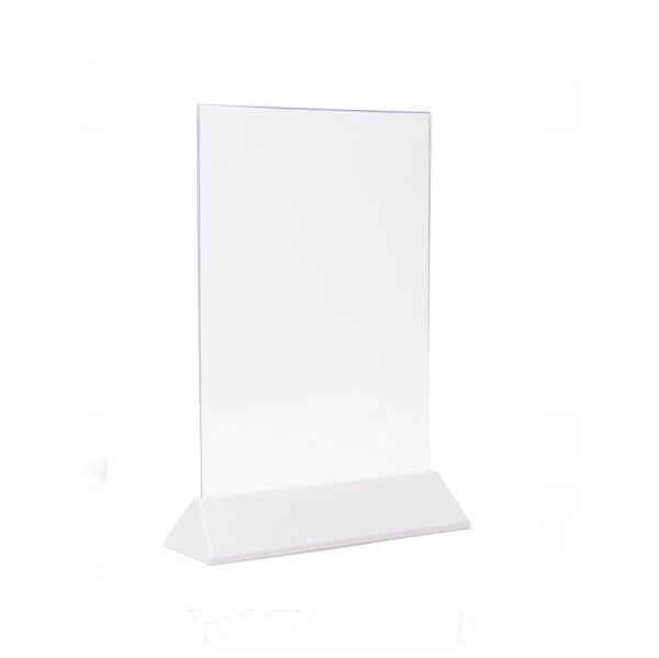 01_Тейбл-тент пластик, вертик трапецевидное белое основание