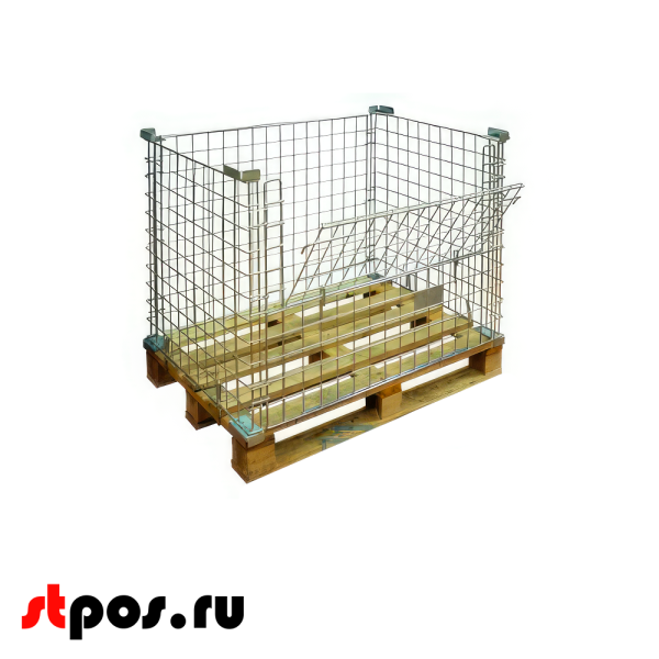 00_Бокс паллетный штабелируемый 1200х800х800 ЦИНК